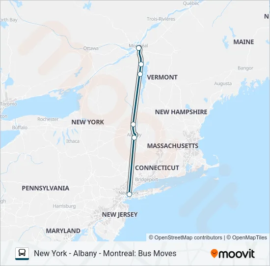 GREYHOUND US0200D Bus Line Map