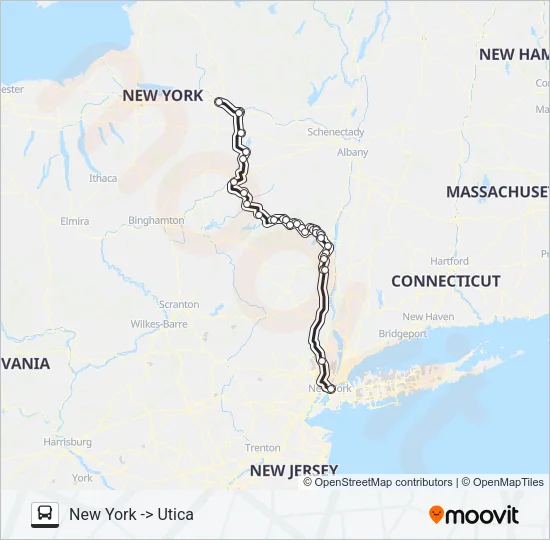 PINE HILL TRAILWAYS 707 Bus Line Map