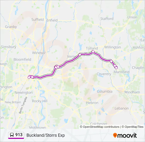 913 Bus Line Map