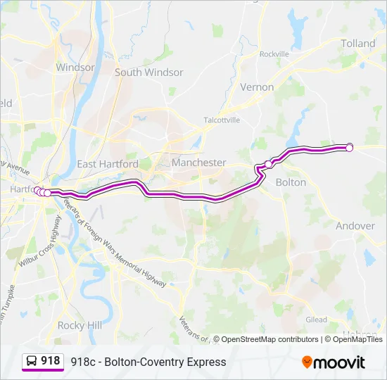 918 Bus Line Map