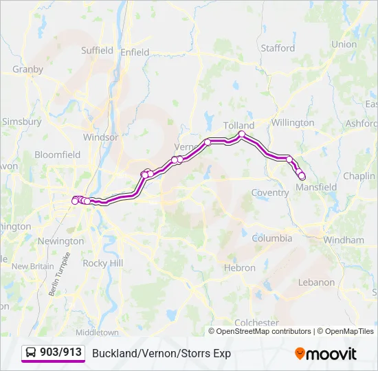 903/913 Bus Line Map