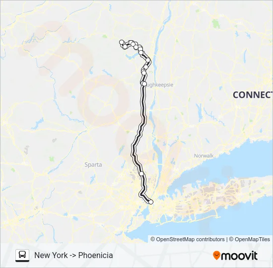 PINE HILL TRAILWAYS 758 Bus Line Map