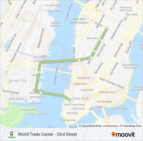 PATH Train Line Map