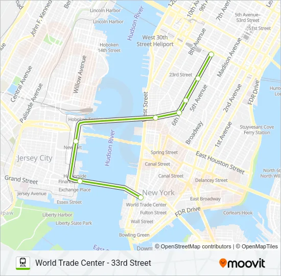 PATH Train Line Map