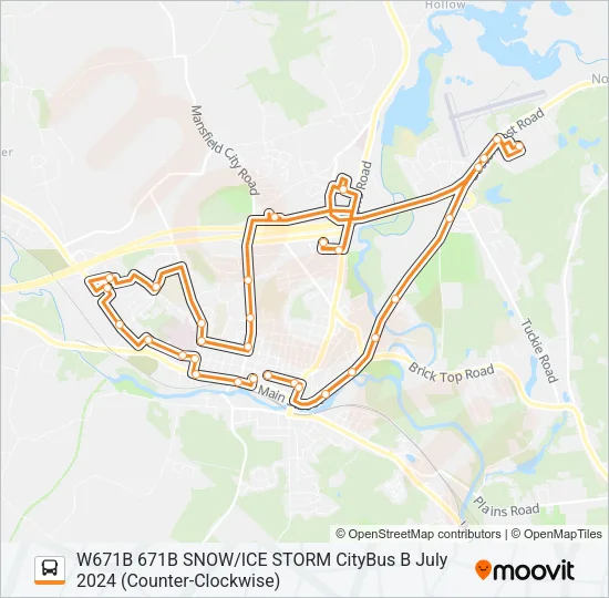 671B Bus Line Map