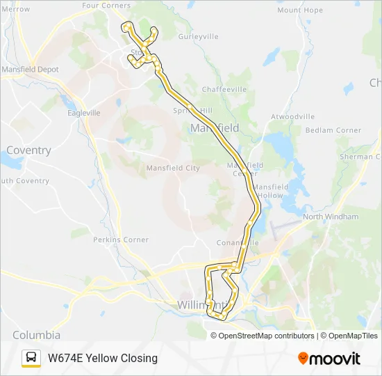 674E Bus Line Map