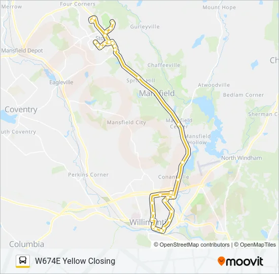674E Bus Line Map