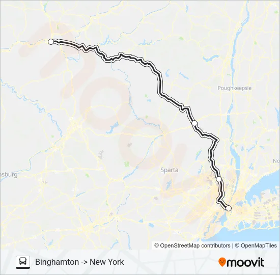 ADIRONDACK TRAILWAYS 161 Bus Line Map