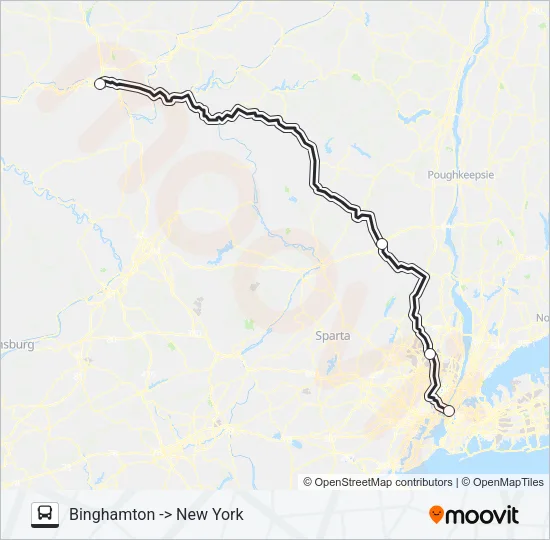 ADIRONDACK TRAILWAYS 161 Bus Line Map