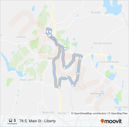 S Bus Line Map