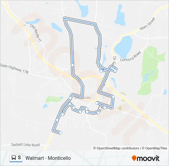S Bus Line Map