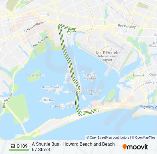 Q109 Bus Line Map