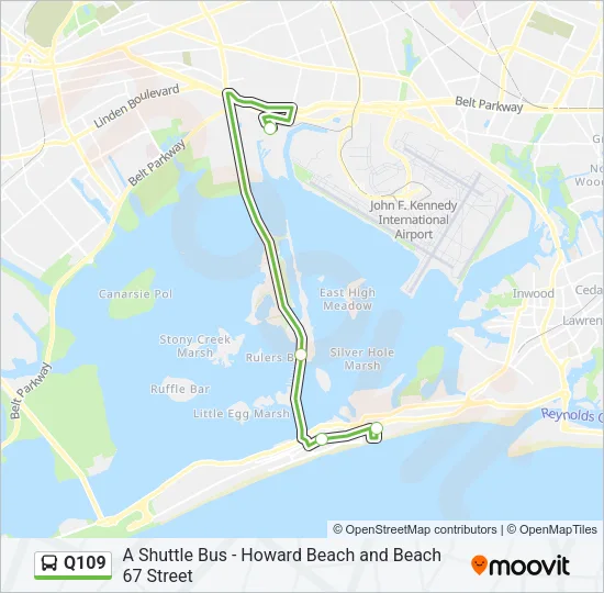 Q109 Bus Line Map