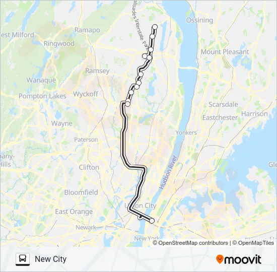 ROCKLAND COACHES Bus Line Map