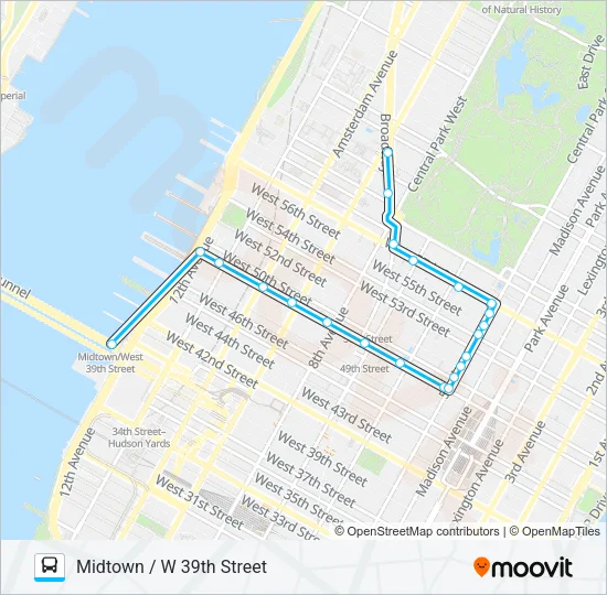 LINCOLN CENTER Bus Line Map