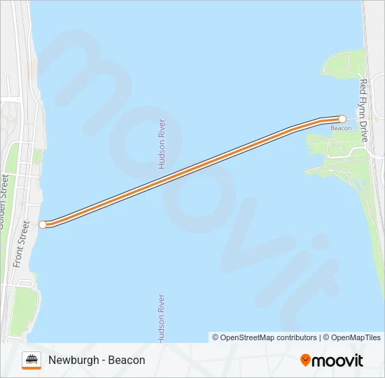 NEWBURGH - BEACON Ferry Line Map