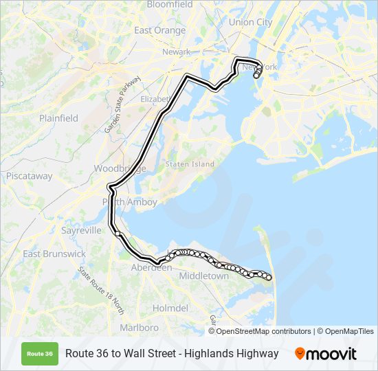 604 bus Line Map