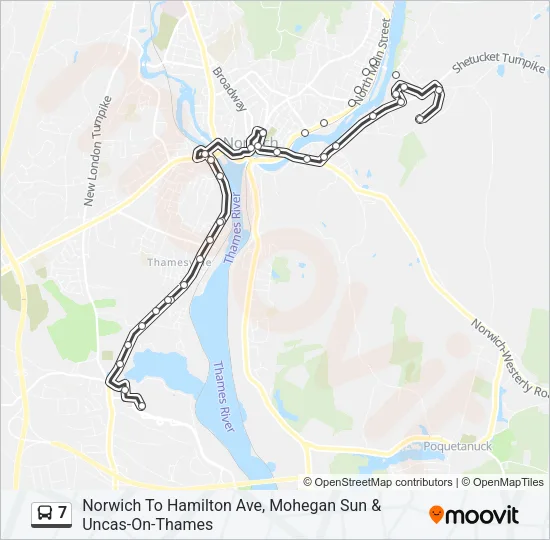 7 Bus Line Map