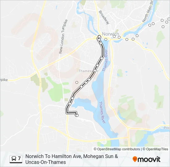 7 Bus Line Map