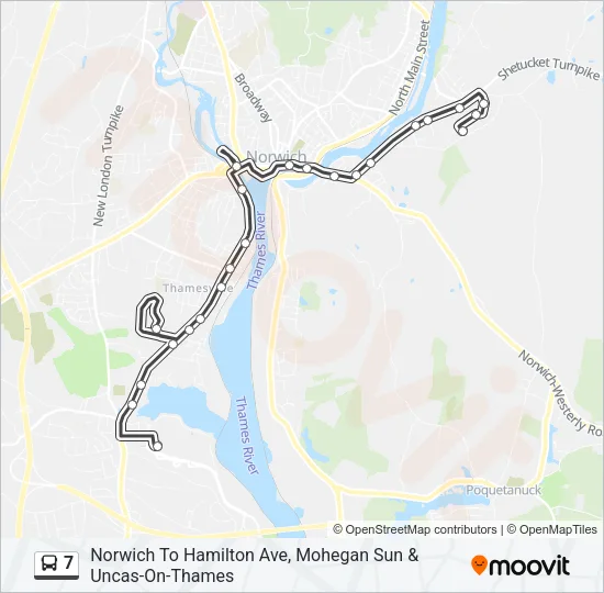 7 Bus Line Map