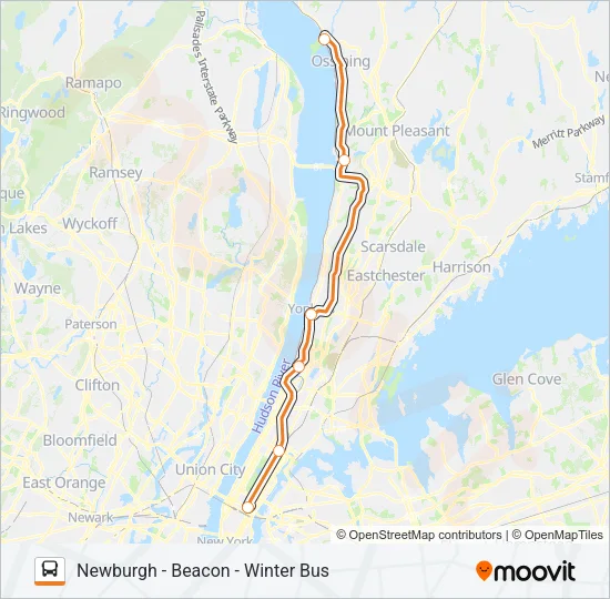 NEWBURGH - BEACON - WINTER BUS Bus Line Map