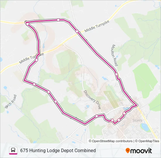 675 Bus Line Map