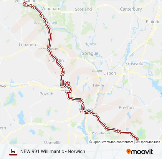991 Bus Line Map