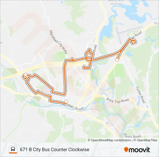 Mapa de 671B de autobús