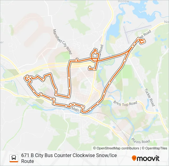 Mapa de 671B de autobús