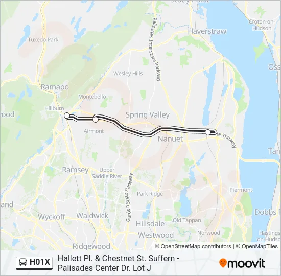 H01X Bus Line Map