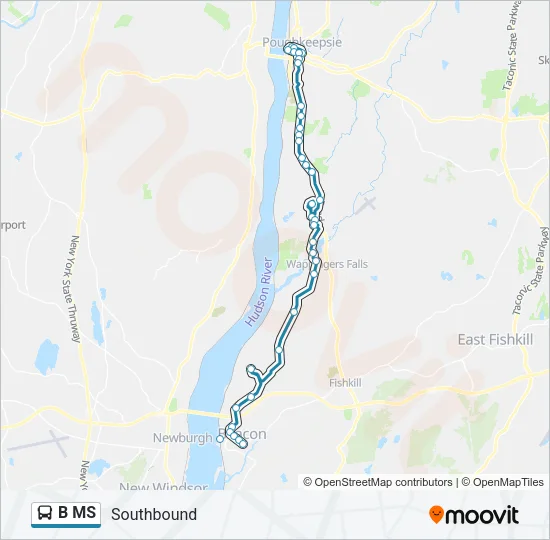 B MS Bus Line Map