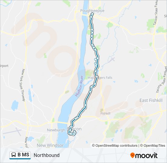 B MS Bus Line Map