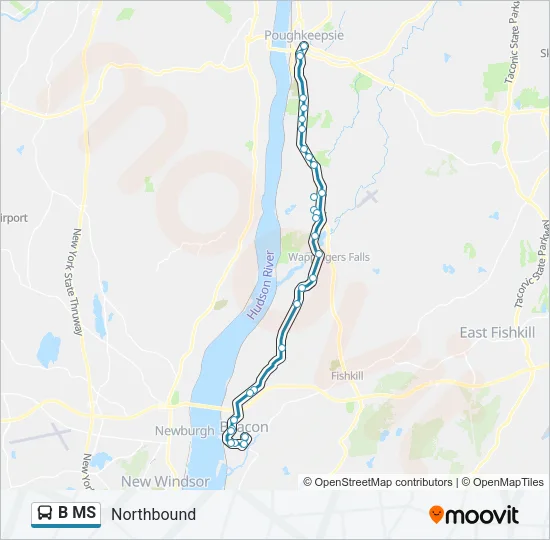 B MS Bus Line Map