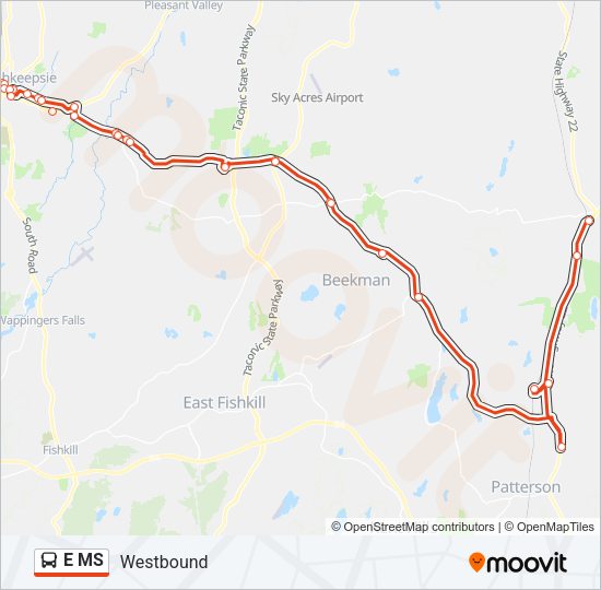 E MS Bus Line Map