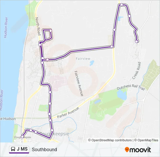 J MS Bus Line Map