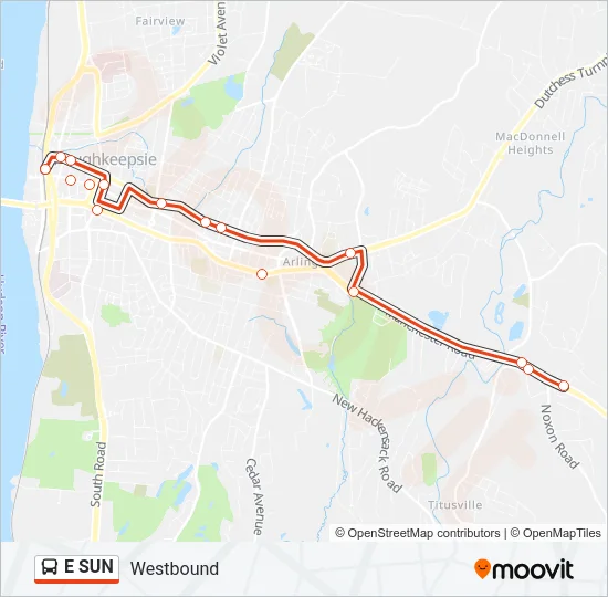 E SUN Bus Line Map