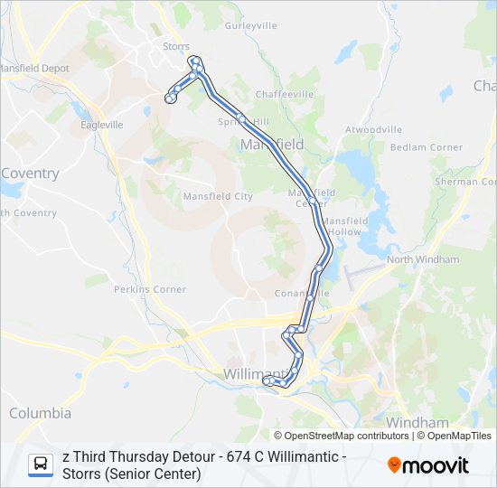 674C Bus Line Map