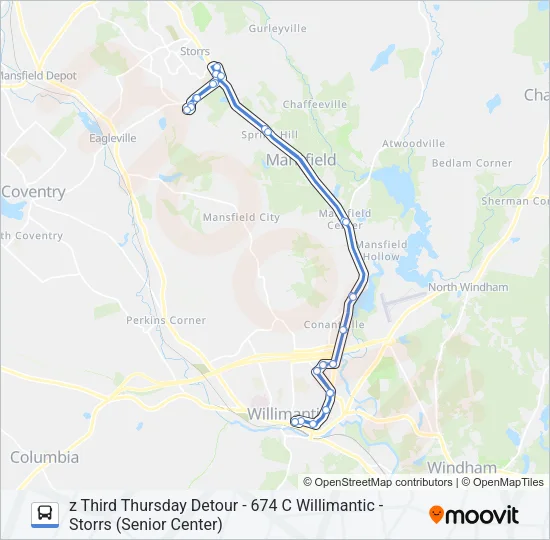 674C Bus Line Map