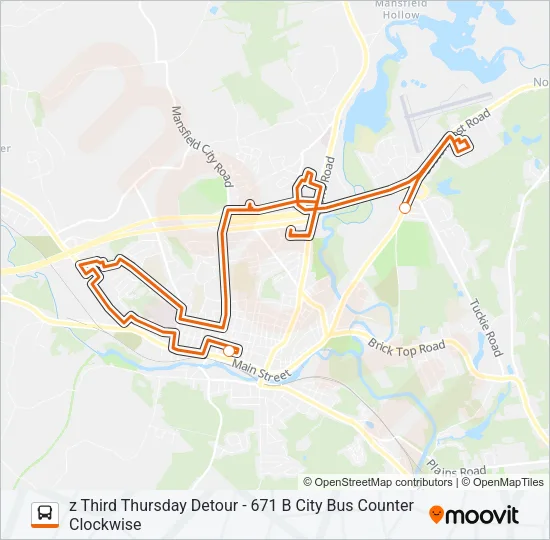 671B Bus Line Map