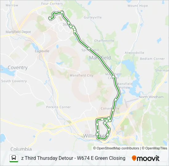 674E Bus Line Map