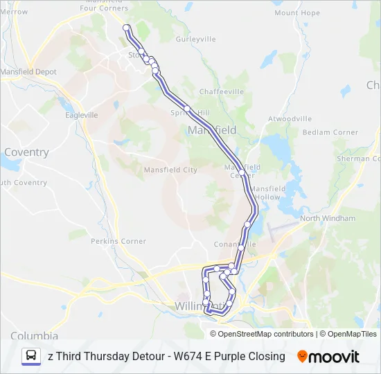 674E Bus Line Map