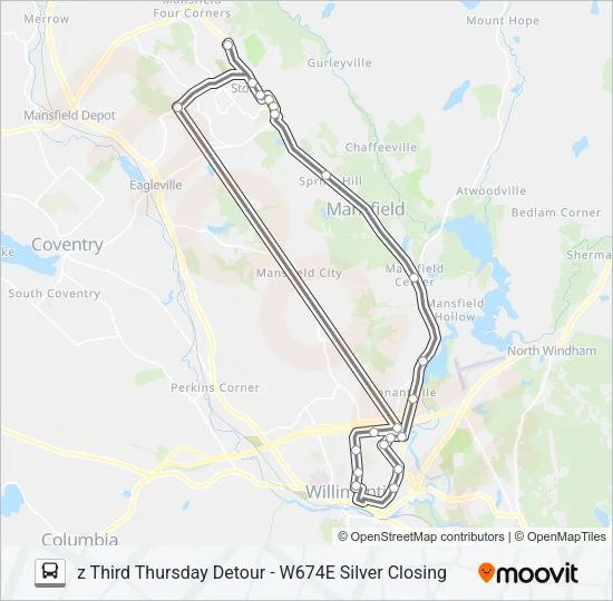 674E Bus Line Map