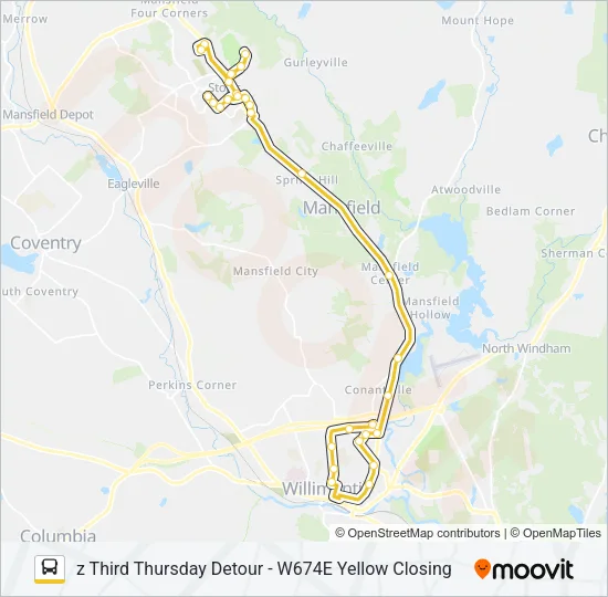 674E Bus Line Map