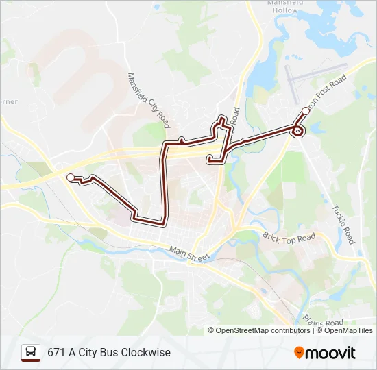 671A Bus Line Map