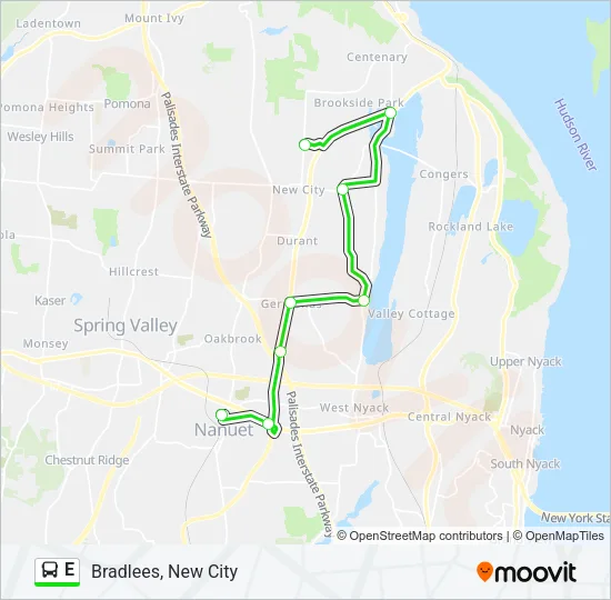 E Bus Line Map