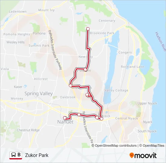 B Bus Line Map