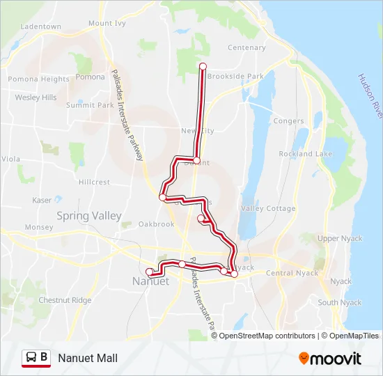 B Bus Line Map