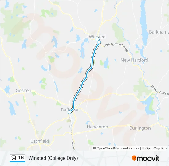 1B Bus Line Map