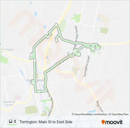 3 Bus Line Map