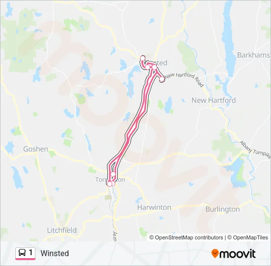 1 Bus Line Map